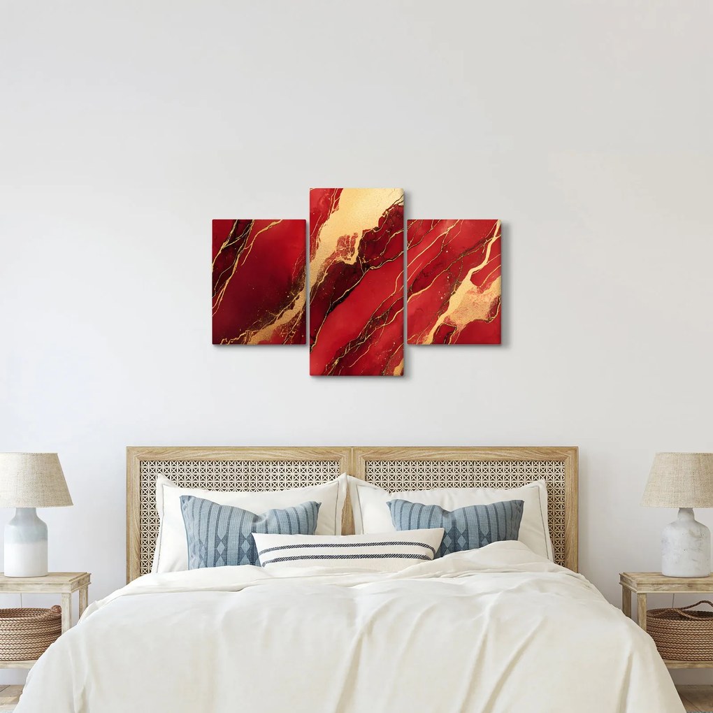 Kép - Vörös-arany márvány (90x60 cm)