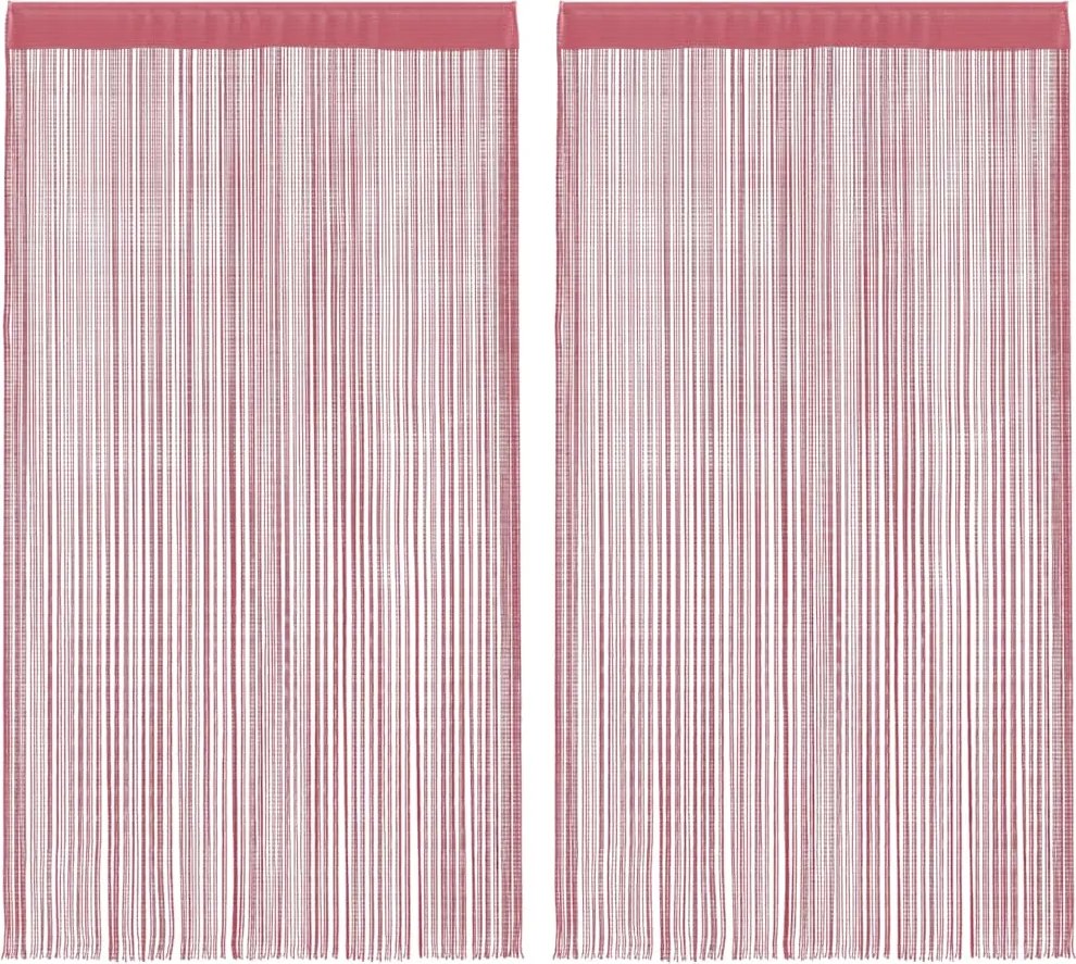 vidaXL 2 db rózsaszín zsinórfüggöny 100 x 250 cm
