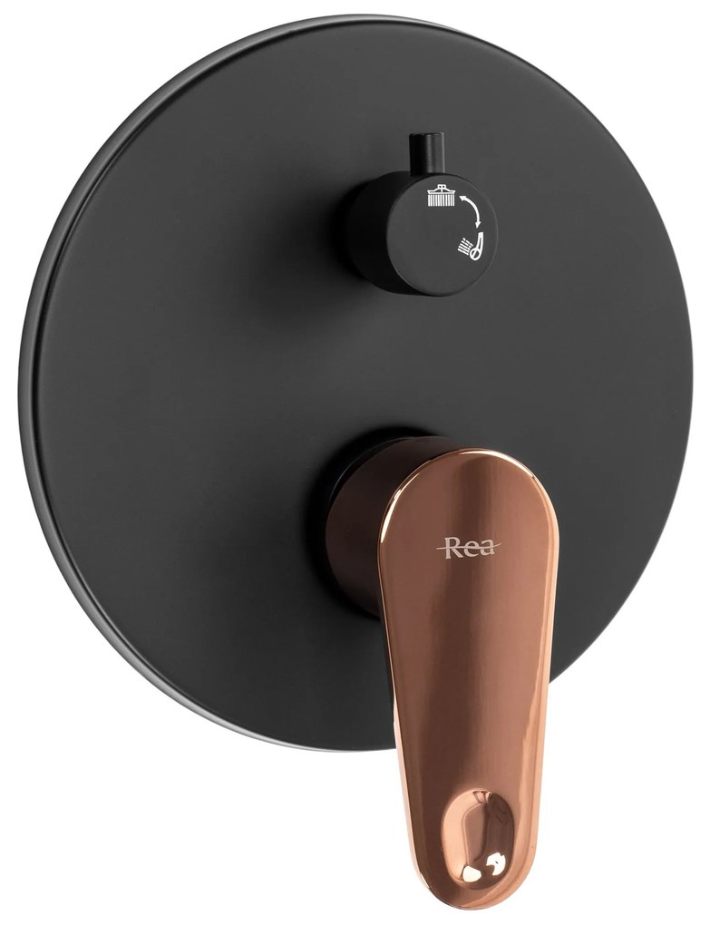 Zuhanyszett rejtett REA MILD BLACK ROSE GOLD + BOX