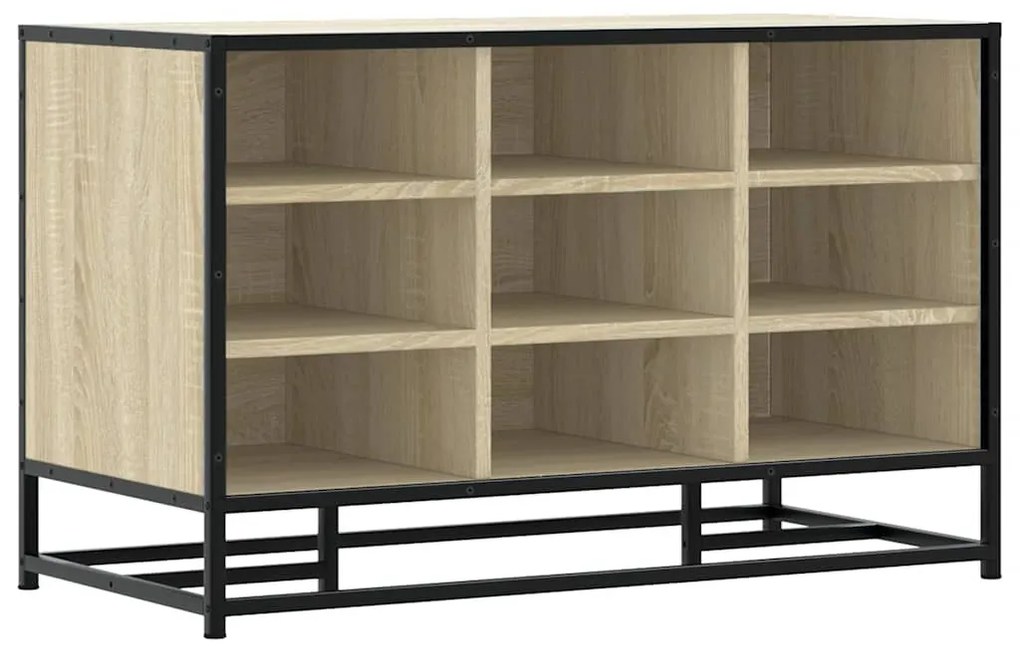 cipőpad Sonoma tölgy 84x40x53,5 cm Gépelt fa és fém
