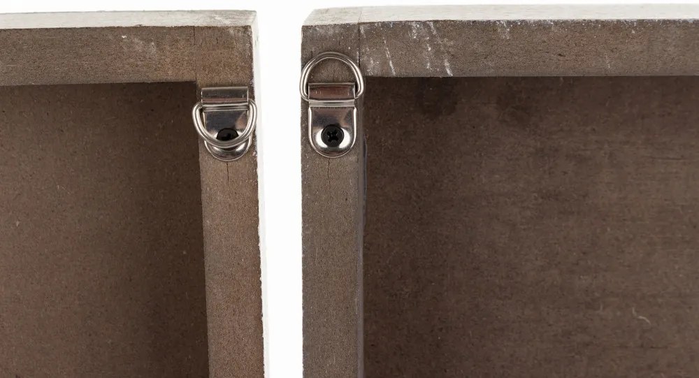 Kopottas vintage krém-barna 2 részes fa faldekoráció 60x56x4,5cm