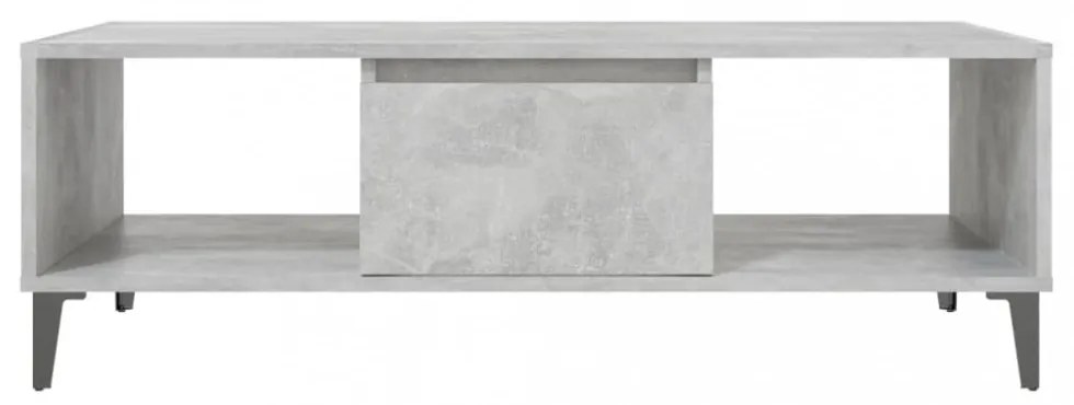 betonszürke szerelt fa dohányzóasztal 103,5 x 60 x 35 cm