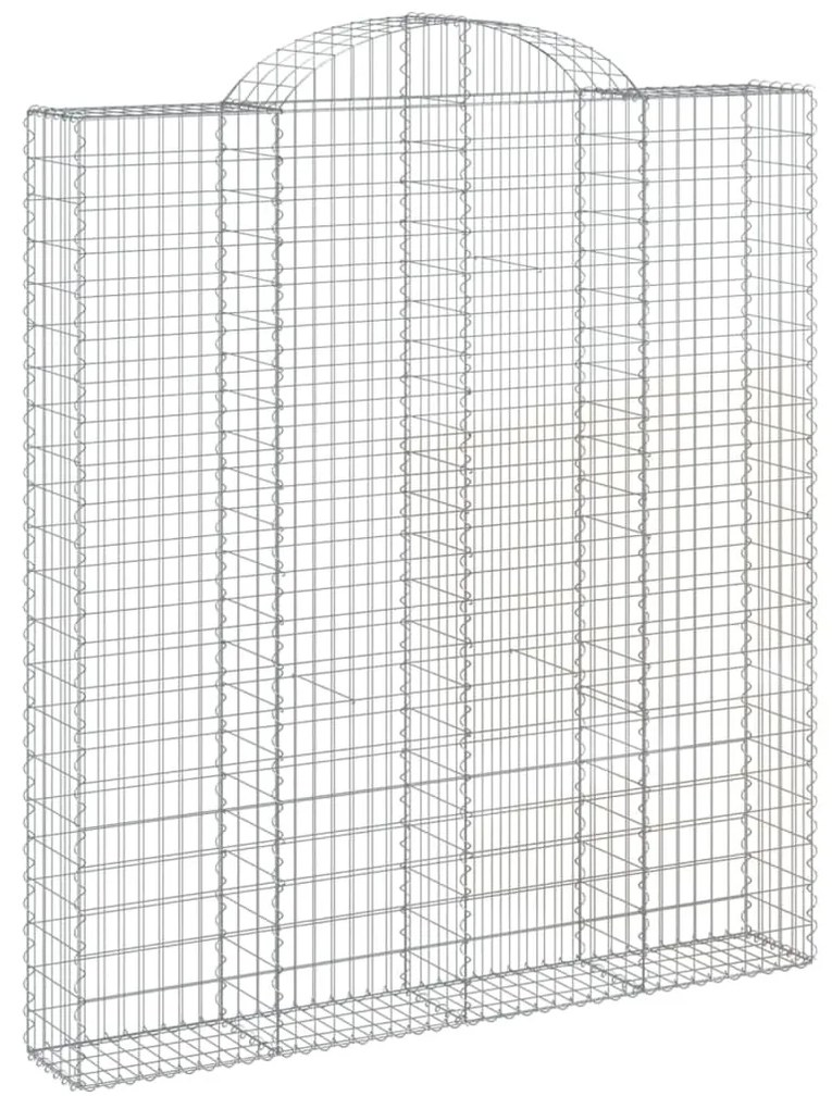 Íves horganyzott vas gabion kosár 200x30x220/240 cm