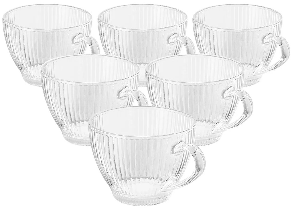Altom Selena 390 ml-es üveg bögrék készlet, 6 db