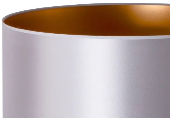 Duolla - Állólámpa CANNES 1xE27/15W/230V átm. 45 cm ezüst/réz/fehér