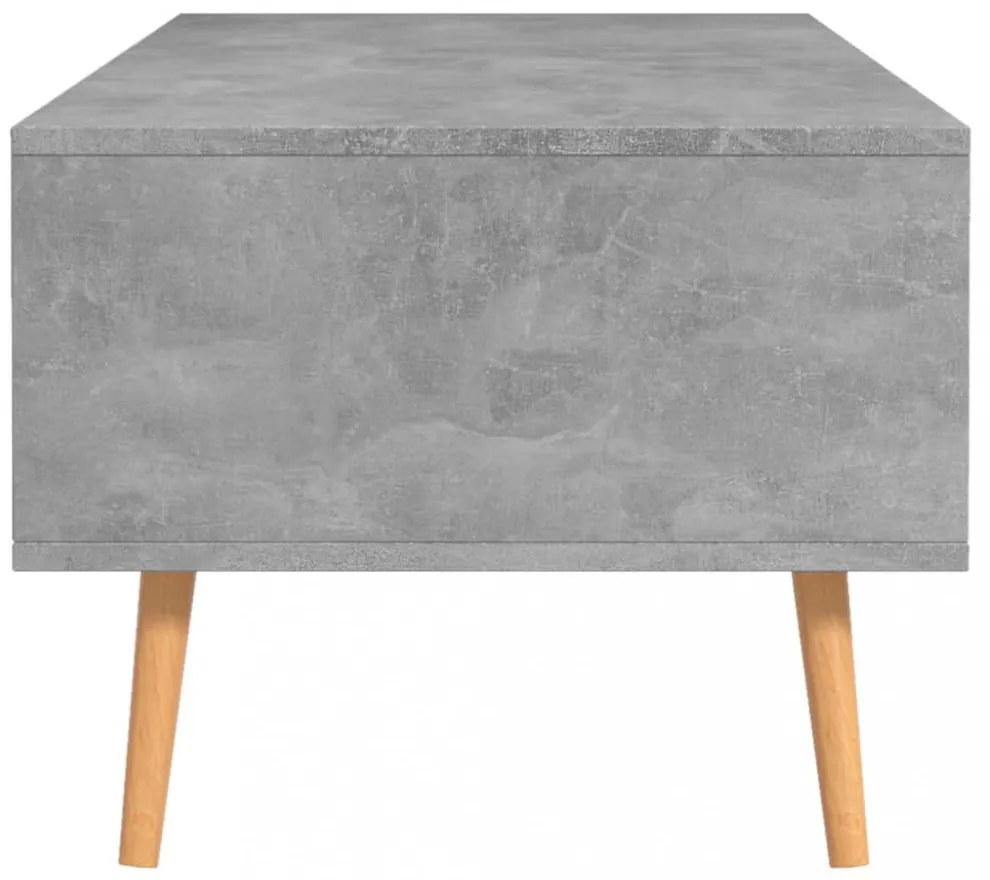 betonszürke szerelt fa dohányzóasztal 100 x 49,5 x 43 cm