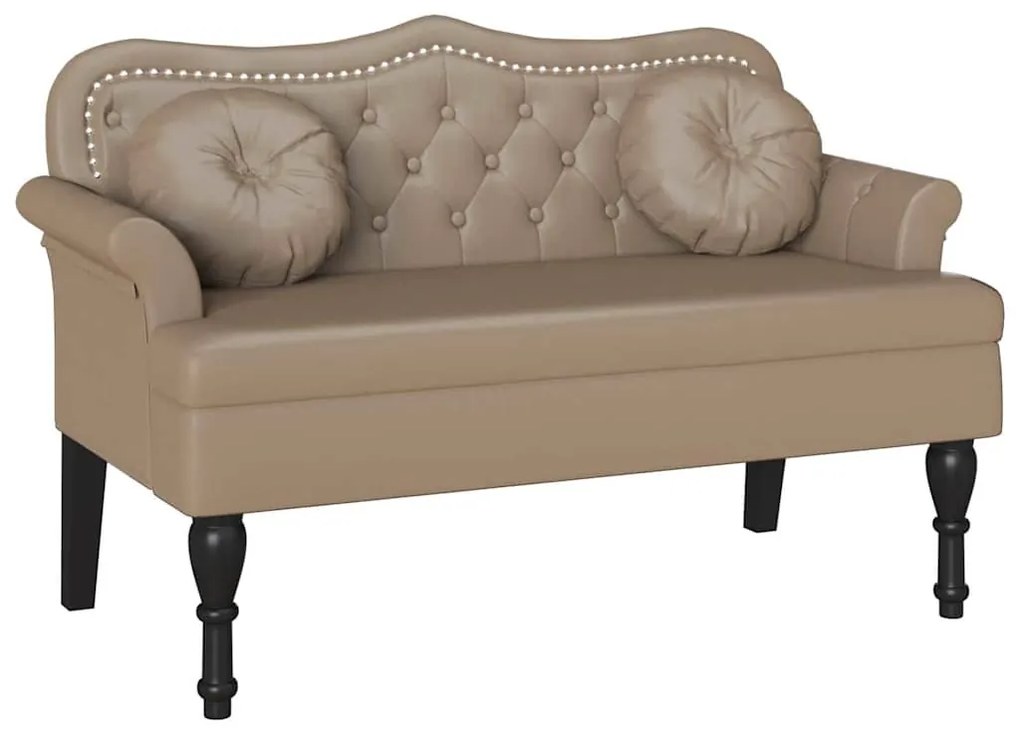 Chesterfield Pad párnával Cappuccino 120,5 x 65 x 75 cm Műbőr