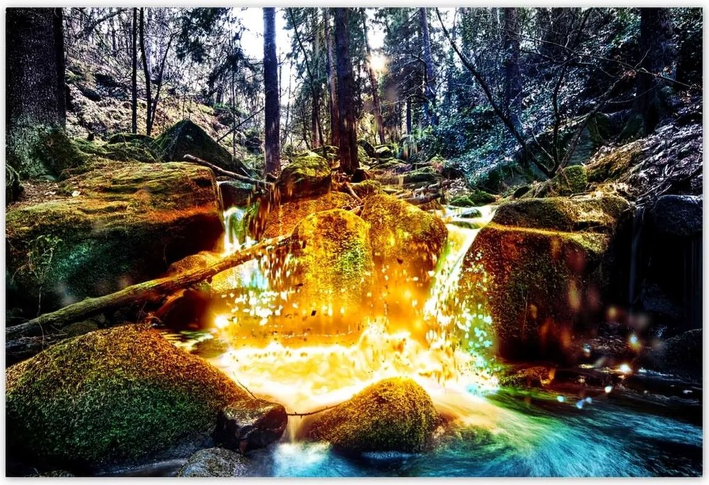 Poszterek 185x125 Hegyi vízesés Tájkép