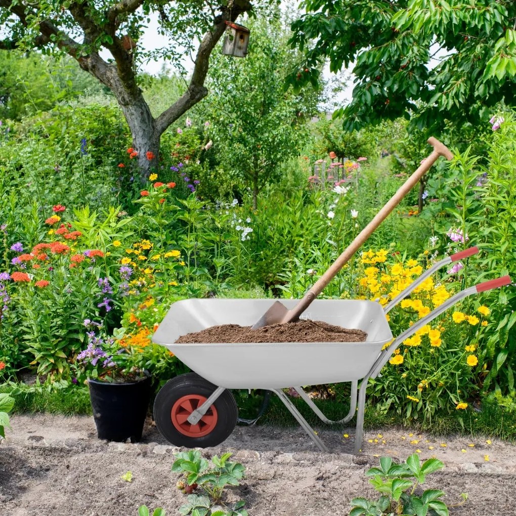 LARRY horganyzott talicska, max. kapacitás 80l/100kg, ezüst/fekete Gardebruk