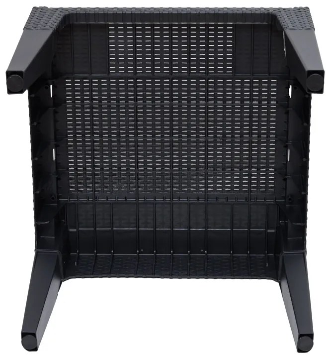 Fekete rattan fotel COLUMBIA