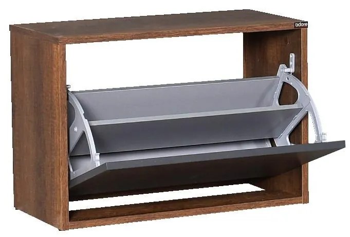 Cipőtároló (cipősszekrény) Tosina 1 (Oslo dió + antracit). 1094529