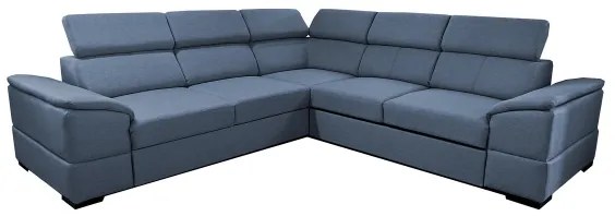 Univerzális, ággyá nyitható sarokkanapé tárolóval GRANADA kék