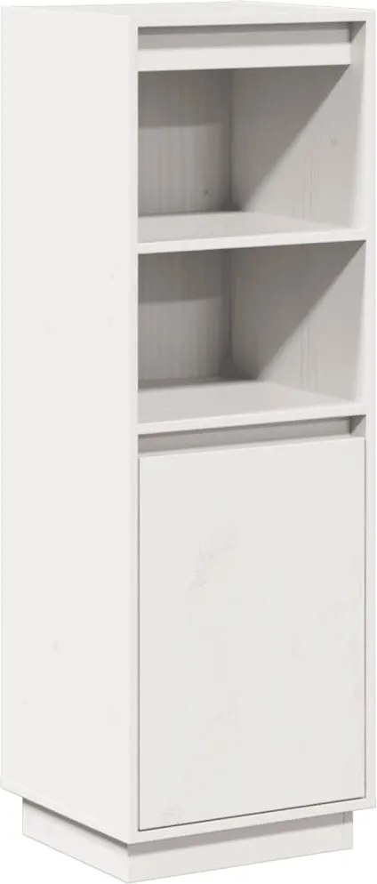 vidaXL fehér tömör fenyőfa magasszekrény 37x34x110 cm