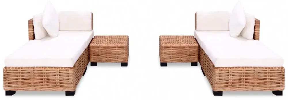 16 részes természetes rattan kanapészett