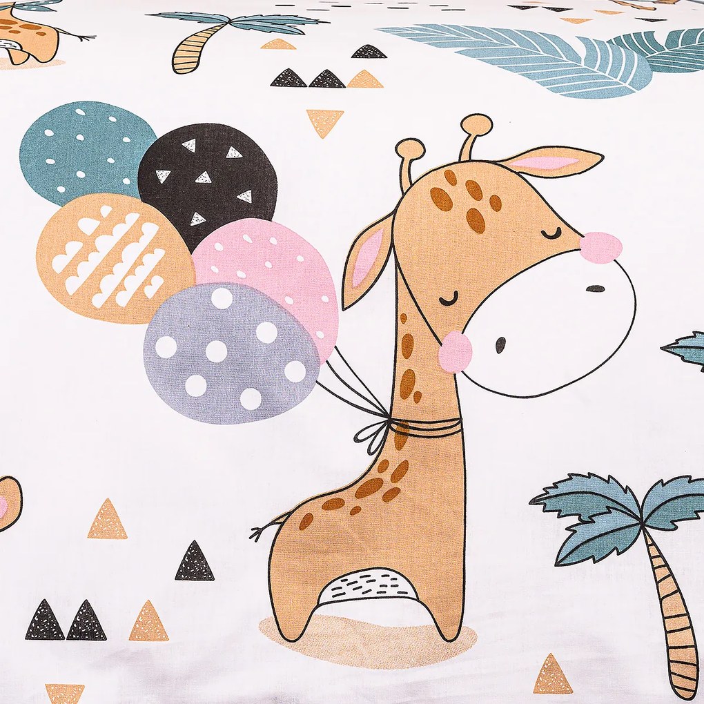 4Home gyerek pamut ágyneműhuzat Little giraffe, 140 x 200 cm, 70 x 90 cm