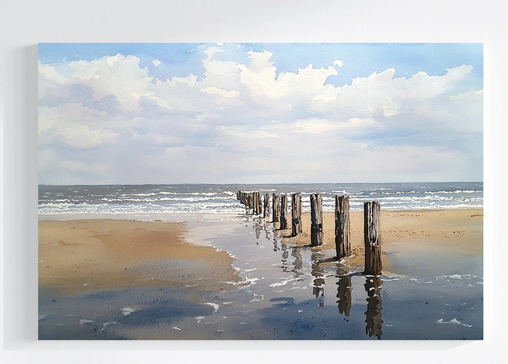 Canvas Vászonkép Tengerpart Tenger Pale Hullámtörő Balti-tenger Természet 60x40