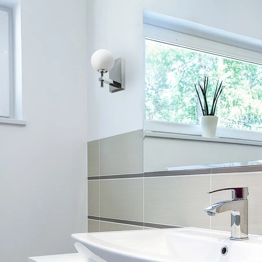 RENDL PEGGY fali lámpa króm/opálüveg 230V LED G9 6W IP44