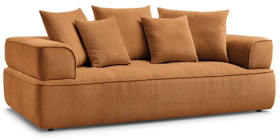 Mustársárga zsenília kanapé 237 cm Whesley – Bobochic Paris