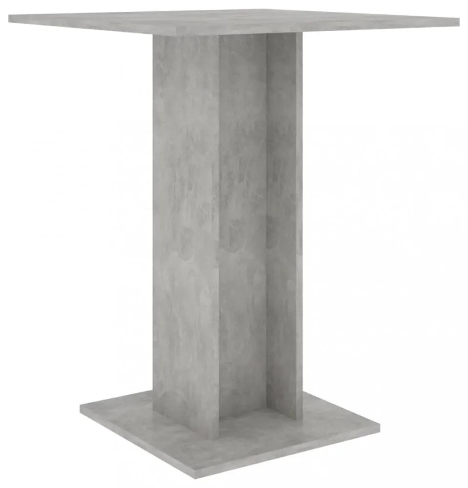 betonszürke szerelt fa bisztróasztal 60 x 60 x 75 cm