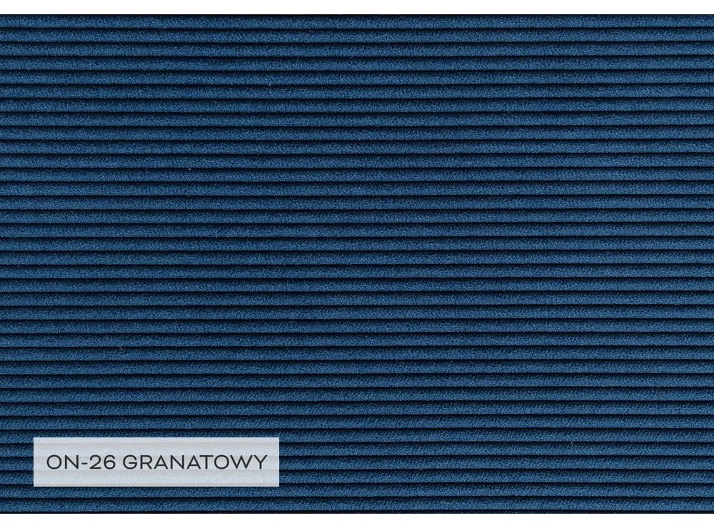 Sötétkék kordbársony kinyitható sarokkanapé (jobb oldali) Lofty Lilly – Miuform