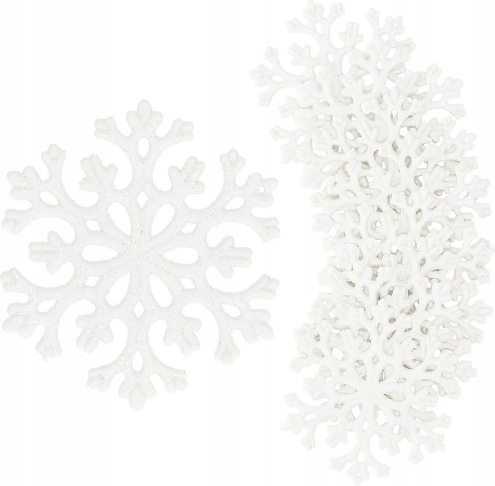 Nagy Medálok Csillagok Karácsonyfa Hópehely 8 db Fehér Karácsonyfa Díszek