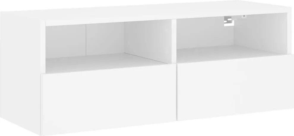 vidaXL fehér szerelt fa fali TV-szekrény 80 x 30 x 30 cm