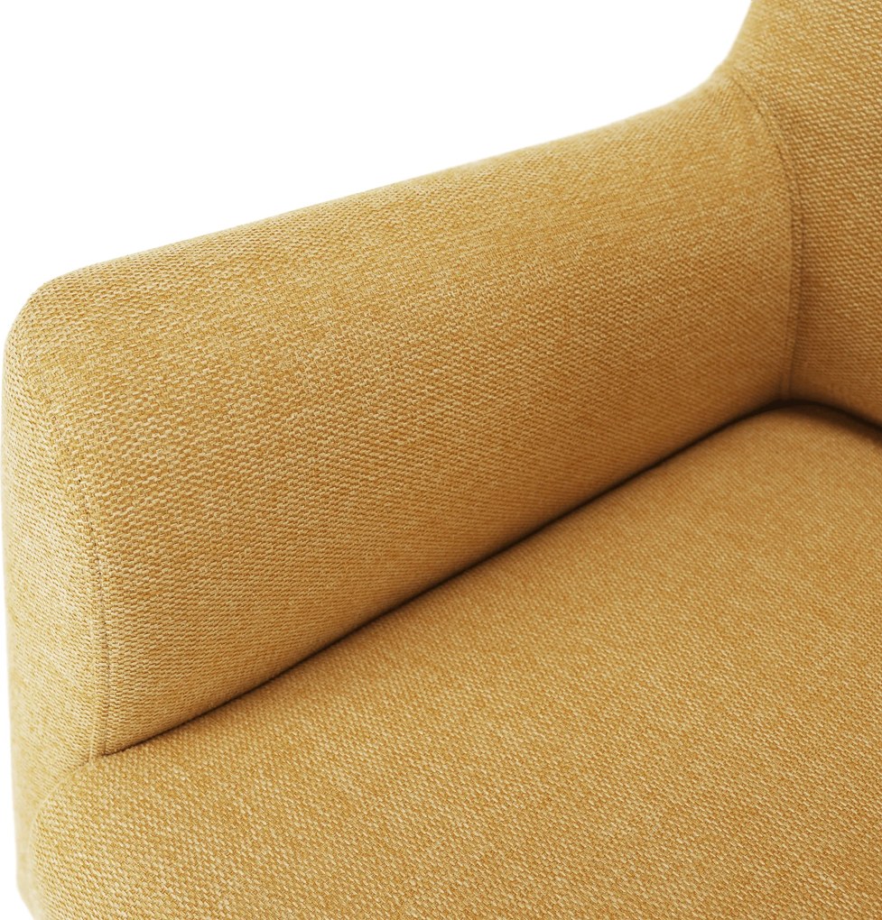 Füles fotel, sárga/fekete, SAMY