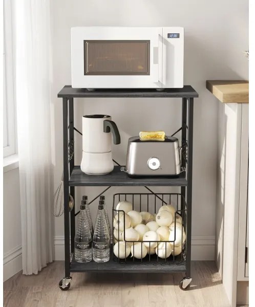 Szervírozó asztalka MARGE fekete