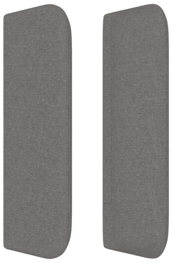 sötétszürke szövet fejtámla szárnyakkal 93x16x78/88 cm