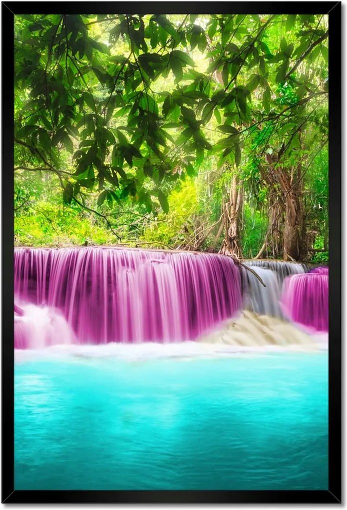 Poszterek keretben 40x60 Színes tájkép Vízesés