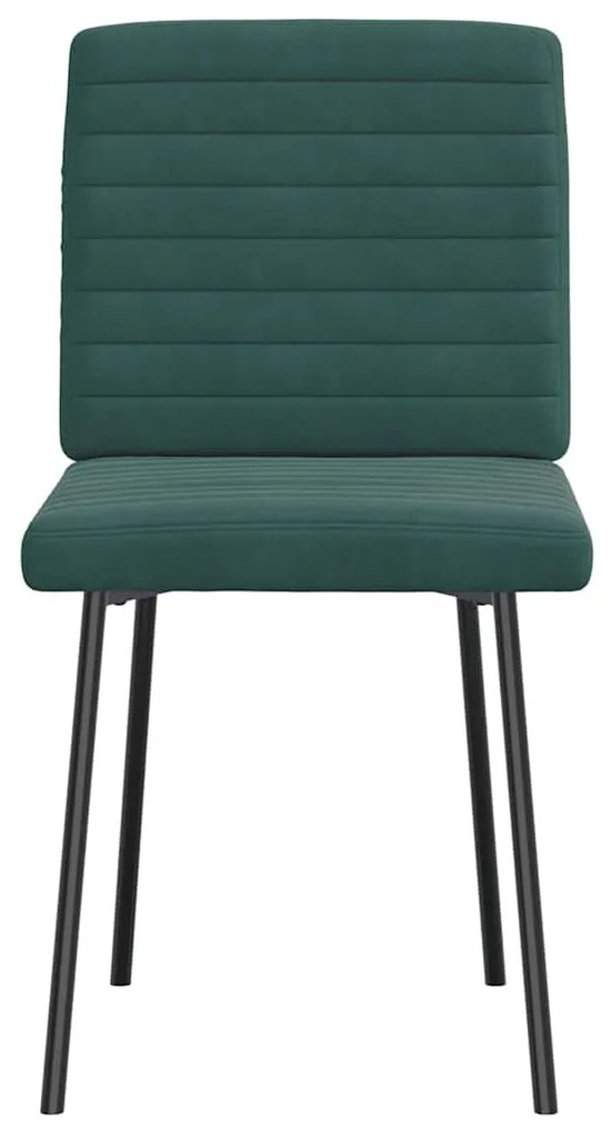 4 db sötétzöld bársony étkezőszék