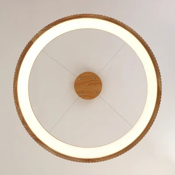 Brilagi - FALCON WOOD MODERN kábeles LED csillár, 60W, 230V, Ø 80 cm, fa