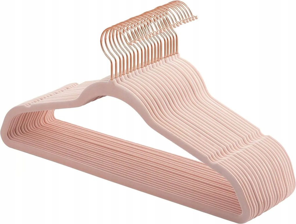 CRF026P01 Ruhaakasztó Bársonyos Csúszásgátló 360FOK Rózsaszín