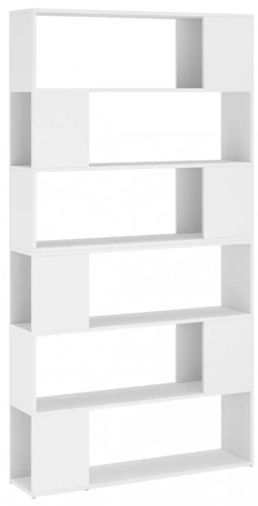 fehér térelválasztó könyvszekrény 100 x 24 x 188 cm