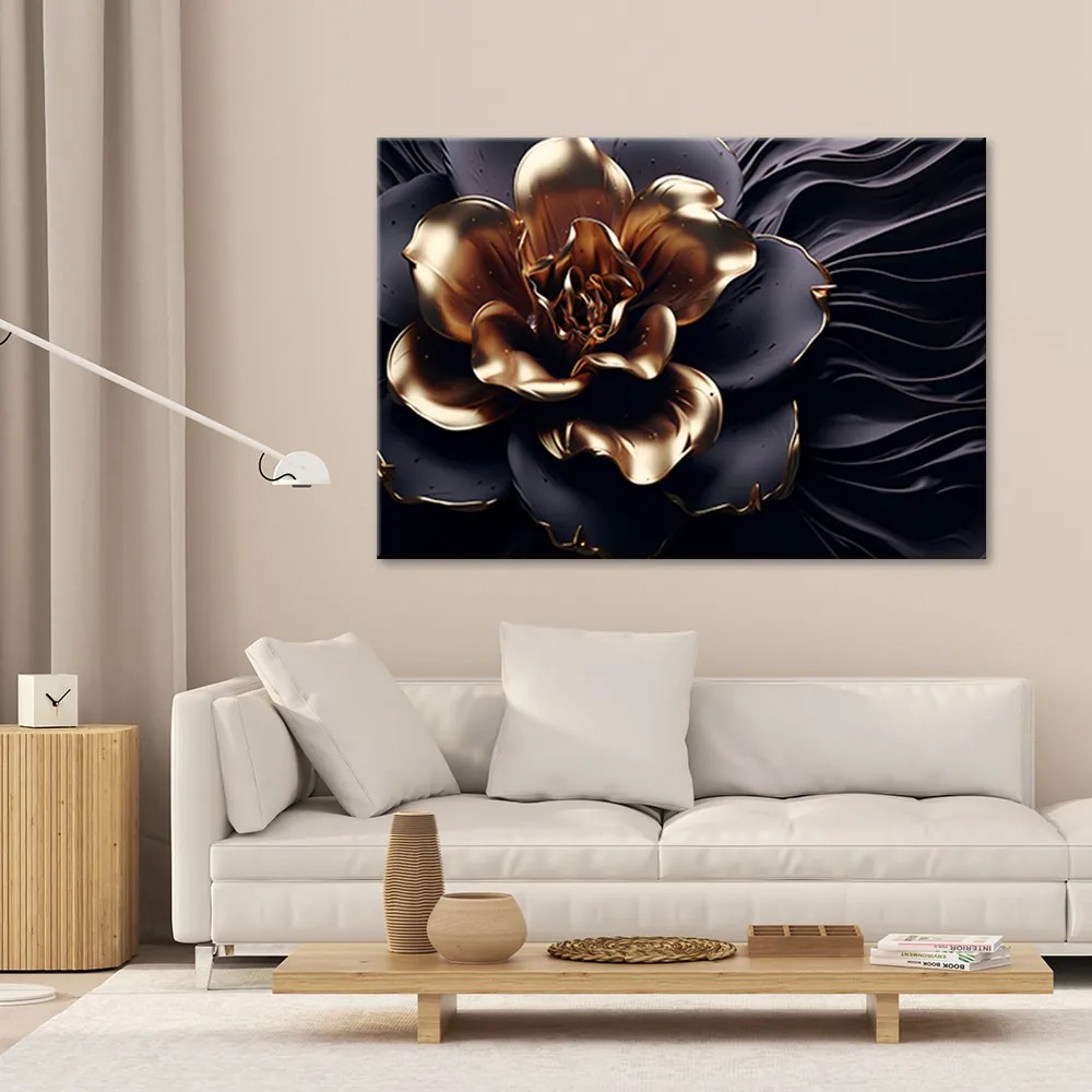 Gario Vászonkép Arany virág Méret: 100 x 70 cm