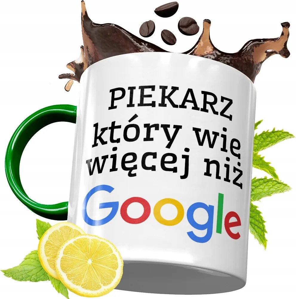 Zöld Bögre Péknek Születésnapi Ajándéknak, fényképes nyomattal