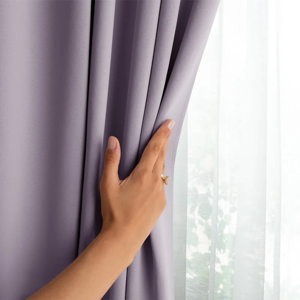 Törtrózsaszín dimout (részleges sötétítő) függöny 140x270 cm Kierra – Restilo