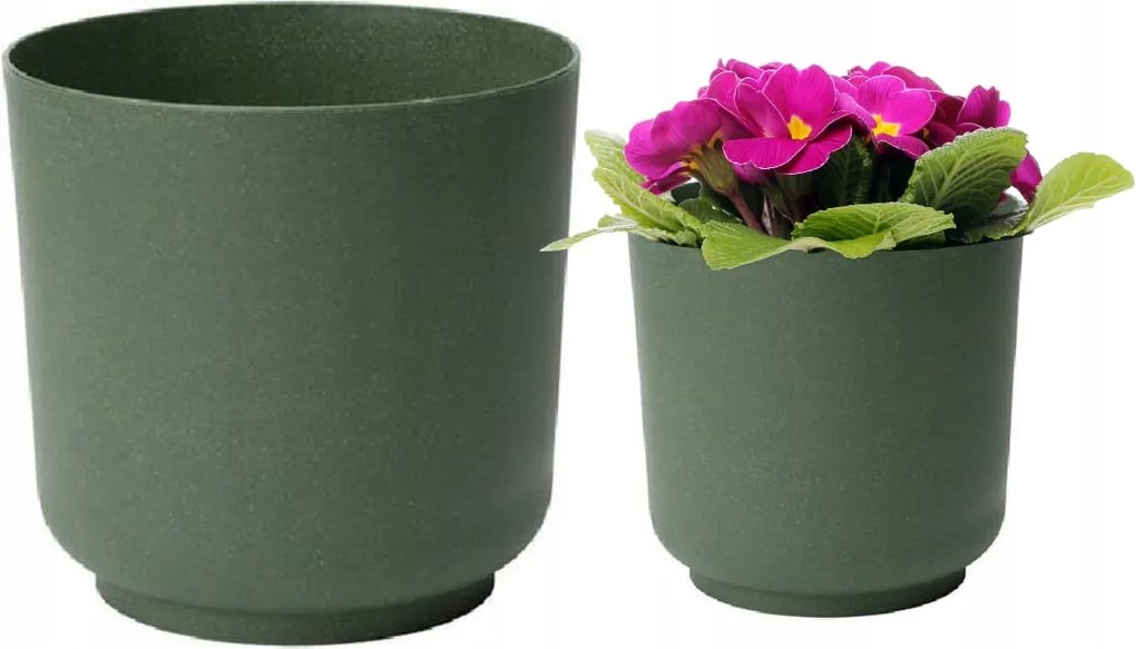 Fedő matt zöld műanyag dísz 15x14,9 cm