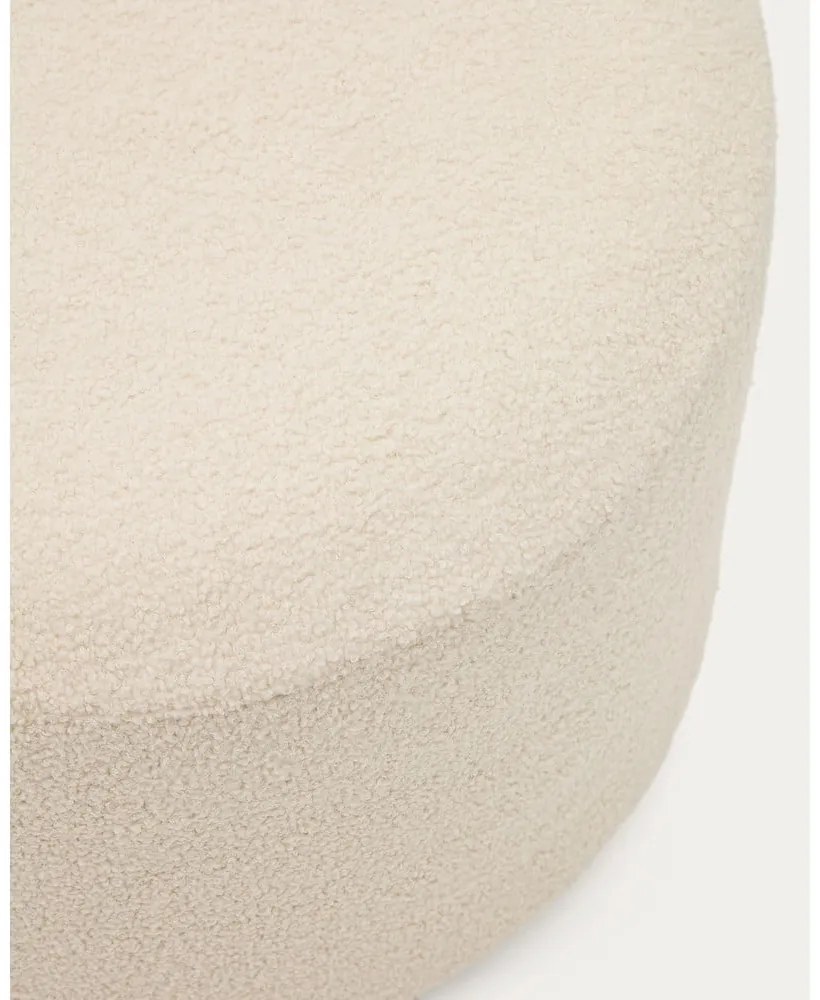 Krémszínű buklé puff Kaeli – Kave Home