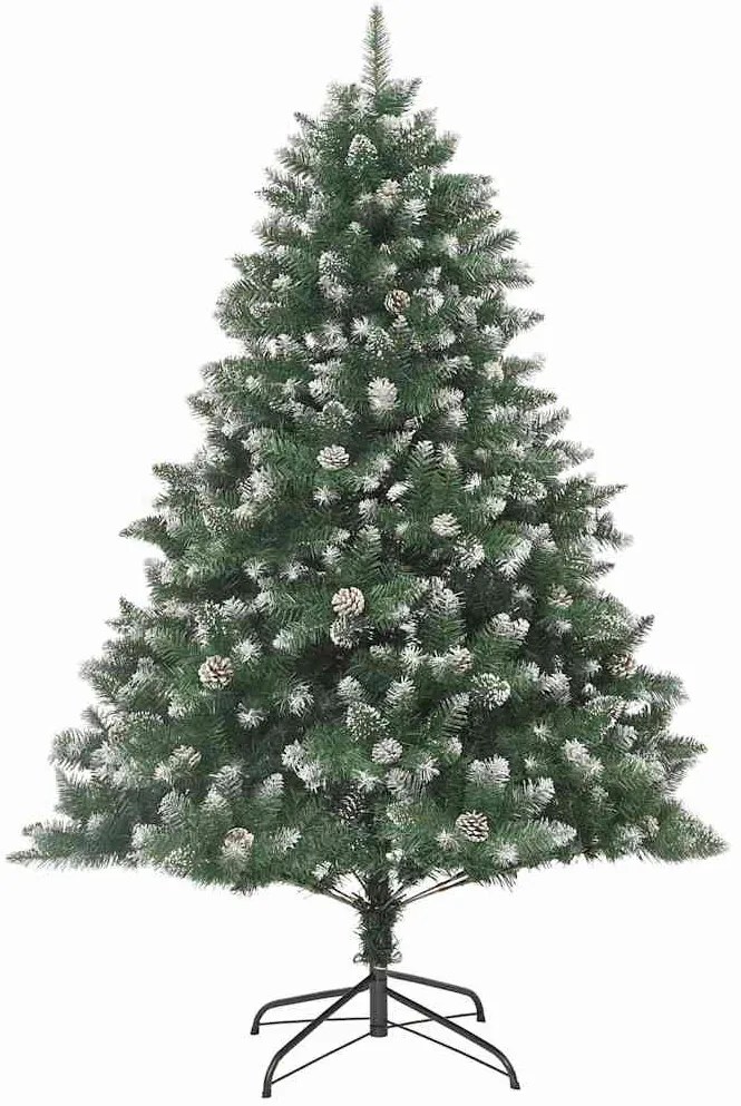 Műkarácsonyfa LED -es lámpákkal Zöld 210cm PVC