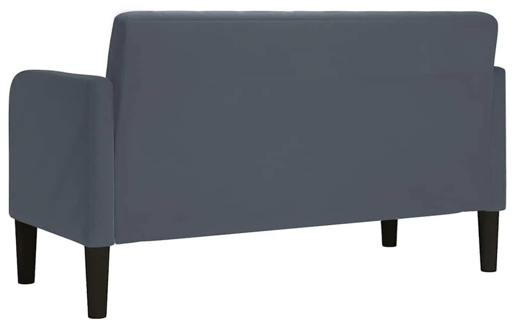 sötétszürke bársony loveseat kanapé 109 cm