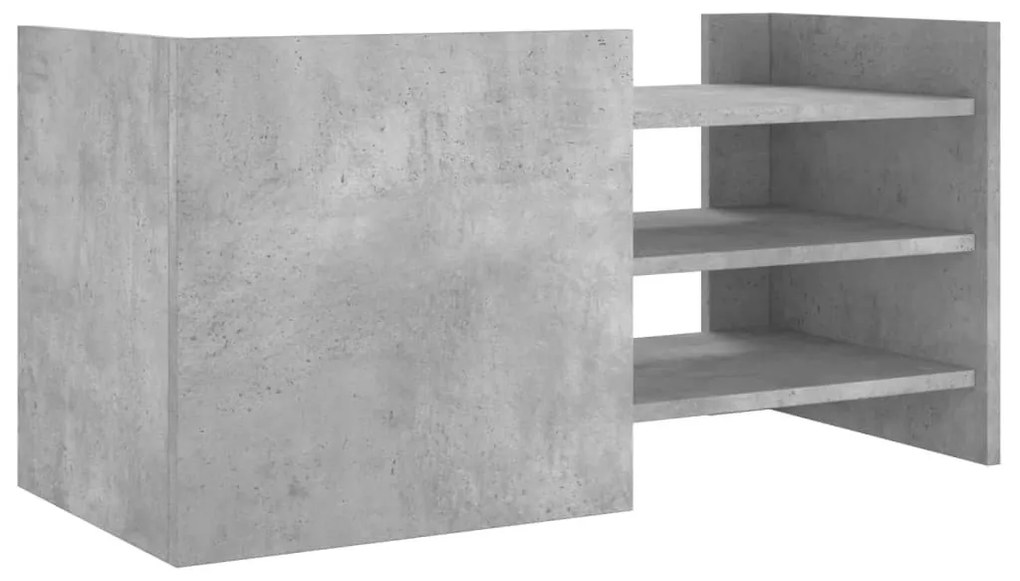 betonszürke szerelt fa TV-szekrény 80 x 35 x 40 cm