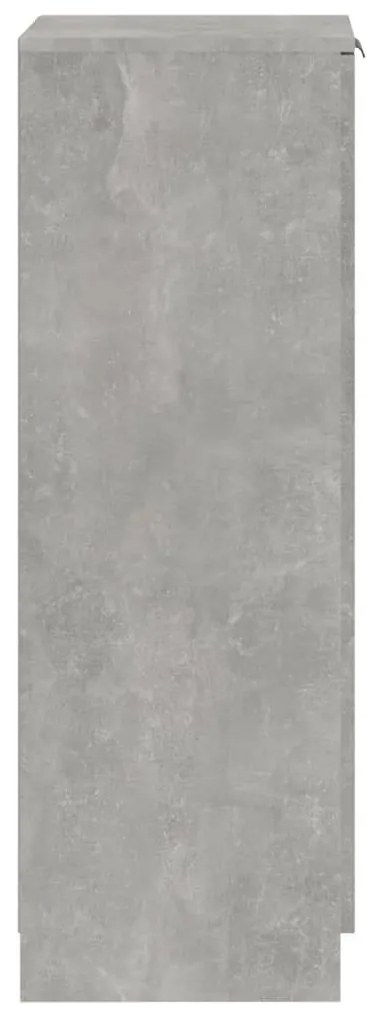 betonszürke szerelt fa cipősszekrény 30 x 35 x 100 cm