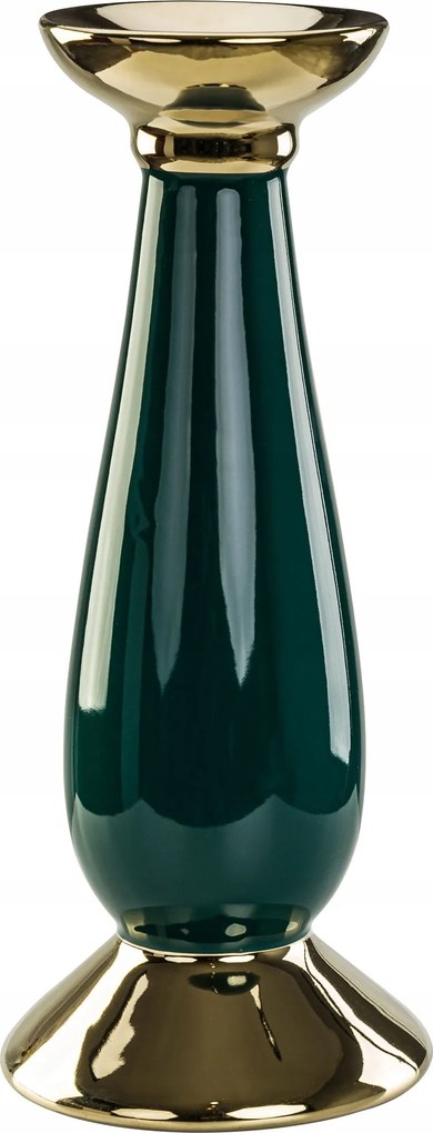 Gyertyatartó Glamour Zöld Palack 13 x 32cm