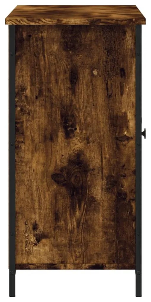 füstös tölgy színű szerelt fa tálalószekrény 100 x 35 x 70 cm
