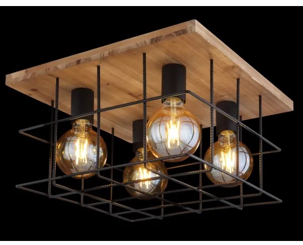 Globo 15530-4D - Mennyezeti lámpa MERRIL 4xE27/60W/230V