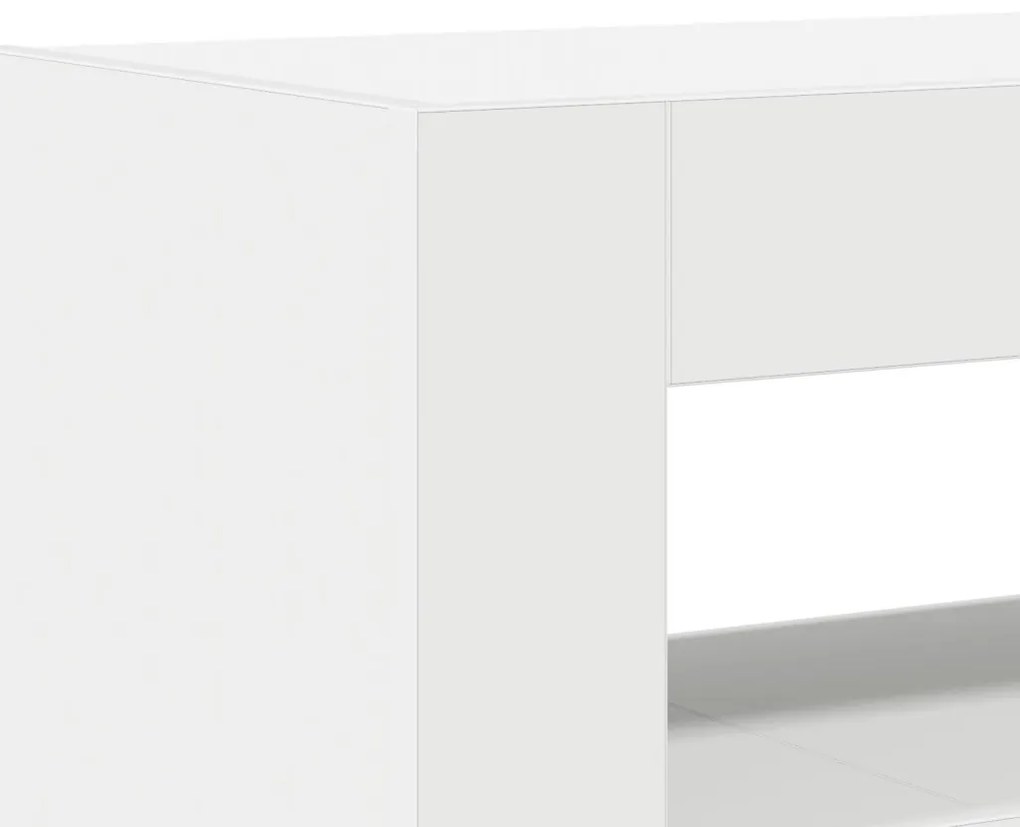 Fehér Oldalszekrény Fehér Mérnöki fa 116 x 30 x 75 cm Modern