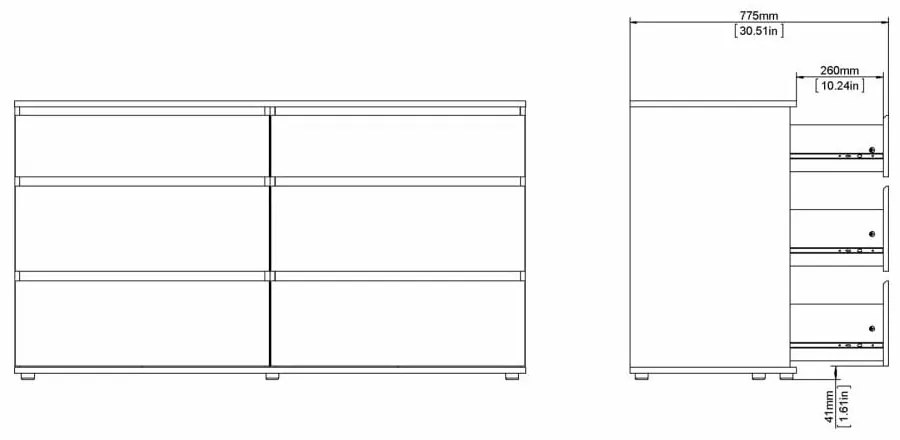 Fehér alacsony komód 153x84 cm Nova – Tvilum