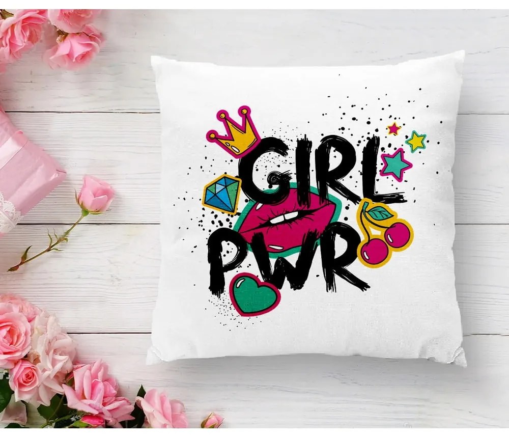 Gyerek párnahuzat 43x43 cm Girl Power – Mila Home