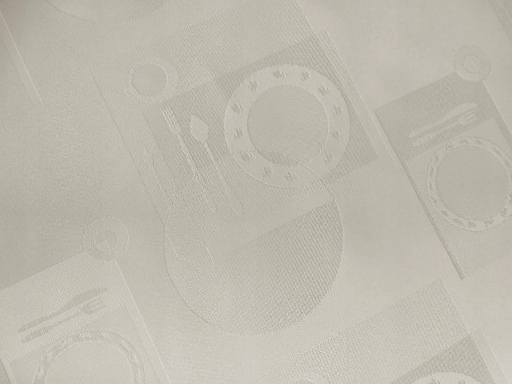 Mg Abrosz foltálló Konyha Cafe 1F Ecru 100x160cm varrott